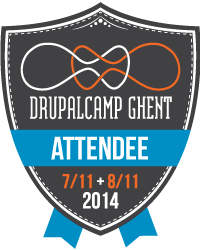 Drupalcamp Ghent 2014 attendee Badge 200px